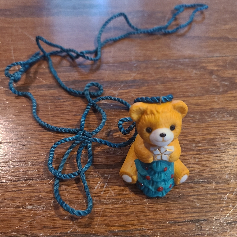 Ceramic Bear Ornament Necklace